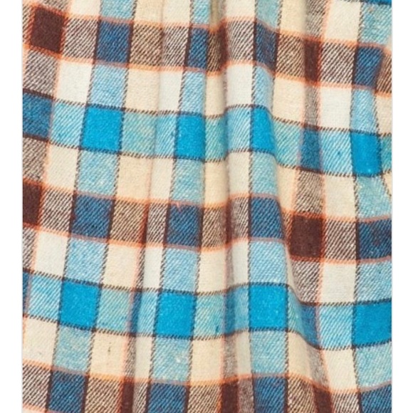 NEW FALL UNISEX TRENDY BLUE MULTI PLAID FLANNEL LONG SLEEVE BUTTON UP SHIRT - Picture 8 of 8